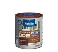RIPOLIN Peinture Bois Satin Haute Protection 10 ans qui Protège et Magnifie vos Bois - Rouge basque
