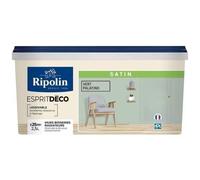 Ripolin Peinture Couleur Satin Ultra Couvrante Pour Cuisine, Chambre, Salon, Salle, Entrée, Couloir - Vert Palatino Vert Palatino G