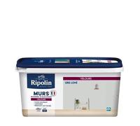 RIPOLIN - Peinture Intérieure Multi-Supports - Murs, Boiseries & Radiateurs - Ultra couvrante - Monocouche - Confort d'application - Aspect Velours - Gris Lome - 2,5L