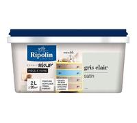 RIPOLIN Peinture de Rénovation Toutes Pièces - Gris Clair Satin, 2L