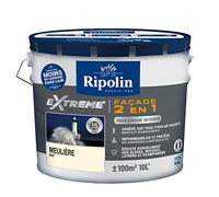 RIPOLIN - Peinture Façade 2 en 1 Extrême Extérieur - Sous-Couche Intégrée - Très Forte Adhérence - Protection Contre Micro-organismes - Résistance aux UV et Intempéries - Mat - 10L - Meulière