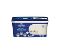 Ripolin Peinture murs, boiseries, plafonds et radiateurs – Cuisine et bain – 2 L – Blanc cassé
