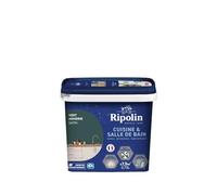 Peinture mur RIPOLIN cuisine et bain 0.75 litre vert armerie satin