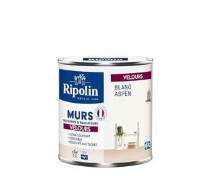 RIPOLIN Peinture Intérieure Multi-Supports Monocouche Blanc Aspen 0,5 L | Peinture Multi-Supports, Ultra-Couvrante et Lessivable, Séchage Rapide, Fabrication Française, Excellence Depuis 1888
