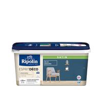 RIPOLIN - Peinture Intérieure Multi-Supports - Murs, Boiseries & Radiateurs - Ultra Couvrante - Lessivable - Application Facile - Ecolabel - Satin - 2,5L - Bleu Madura