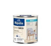RIPOLIN - Peinture Intérieure Multi-Supports - Murs, Boiseries & Radiateurs - Ultra Couvrante - Lessivable - Application Facile - Ecolabel - Aspect Mat - 0,5L - Blanc Cassé