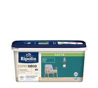 RIPOLIN - Peinture Intérieure Multi-Supports - Murs, Boiseries & Radiateurs - Ultra-Couvrante - Lessivable - Application Facile - Ecolabel - Satin - 2,5L - Bleu Pop