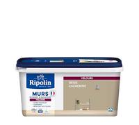 RIPOLIN - Peinture Intérieure Multi-Supports - Murs, Boiseries & Radiateurs - Ultra couvrante - Monocouche - Confort d'application - Aspect Velours - Beige Cachemire - 2,5L