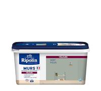 RIPOLIN - Peinture Intérieure Multi-Supports - Murs, Boiseries & Radiateurs - Ultra couvrante - Monocouche - Confort d'application - Aspect Velours - Vert Ficus - 2,5L