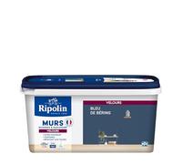 RIPOLIN - Peinture Intérieure Multi-Supports - Murs, Boiseries & Radiateurs - Ultra couvrante - Monocouche - Confort d'application - Aspect Velours - Bleu De Bering - 2,5L