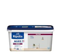 RIPOLIN - Peinture Intérieure Multi-Supports - Murs, Boiseries & Radiateurs - Ultra couvrante - Monocouche - Confort d'application - Aspect Velours - Gris Lome - 2,5L