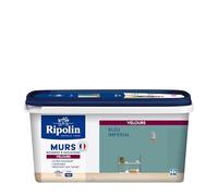 RIPOLIN - Peinture Intérieure Multi-Supports - Murs, Boiseries & Radiateurs - Ultra couvrante - Monocouche - Confort d'application - Aspect Velours - Bleu Imperial - 2,5L