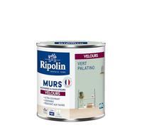 RIPOLIN - Peinture Intérieure Multi-Supports - Murs, Boiseries & Radiateurs - Ultra couvrante - Monocouche - Confort d'application - Aspect Velours - Vert Palatino - 0,5L