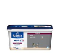 RIPOLIN - Peinture Intérieure Multi-Supports - Murs, Boiseries & Radiateurs - Ultra couvrante - Monocouche - Confort d'application - Aspect Velours - Gris Ardoise - 2,5L