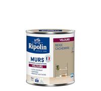 RIPOLIN - Peinture Intérieure Multi-Supports - Murs, Boiseries & Radiateurs - Ultra couvrante - Monocouche - Confort d'application - Aspect Velours - Beige Cachemire - 0,5L