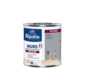 RIPOLIN Peinture Intérieure Multi-Supports Ultra Couvrante Gris Galet 0,5 L | Peinture Multi-Supports, Ultra-Couvrante et Lessivable, Séchage Rapide, Fabrication Française, Excellence Depuis 1888