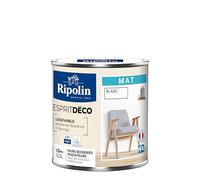 RIPOLIN Peinture Intérieure Multi-Supports Ultra Couvrante Mat Blanc 0,5 L
