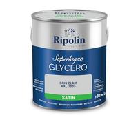 RIPOLIN - Peinture Laque Glycéro Intérieure/Extérieure - Boiseries et Structures Métalliques - Résistance Accrue - Durabilité Remarquable - Gris Clair Ral 7035 - Satin - 2L