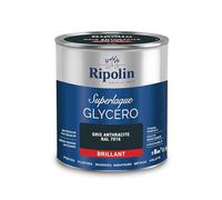RIPOLIN - Peinture Laque Glycéro Intérieure/Extérieure - Boiseries et Structures Métalliques - Résistance Accrue - Durabilité Remarquable - Gris Anthracite Ral 7016 - Brillant - 0,5L