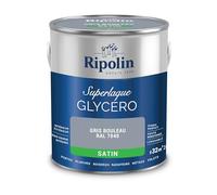 RIPOLIN - Peinture Laque Glycéro Intérieure/Extérieure - Boiseries et Structures Métalliques - Résistance Accrue - Durabilité Remarquable - Gris Bouleau Ral 7040 - Satin - 2L