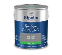 RIPOLIN - Peinture Laque Glycéro Intérieure/Extérieure - Boiseries et Structures Métalliques - Résistance Accrue - Durabilité Remarquable - Gris Acier Ral 7045 - Satin - 2L