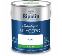 Ripolin - Peinture Laque Glycéro Intérieure-Extérieure - Boiseries et Structures Métalliques - Résistance Accrue - Durabilité Remarquable - Blanc - Satin - 2L