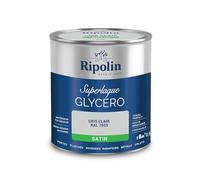 RIPOLIN - Peinture Laque Glycéro Intérieure/Extérieure - Boiseries et Structures Métalliques - Résistance Accrue - Durabilité Remarquable - Gris Clair Ral 7035 - Satin - 0,5L