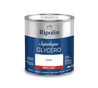 RIPOLIN - Peinture Laque Glycéro Intérieure/Extérieure - Boiseries et Structures Métalliques - Résistance Accrue - Durabilité Remarquable - Blanc - Brillant - 0,5L
