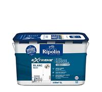 RIPOLIN Peinture Monocouche pour Murs, Boiseries & Radiateurs Mat Blanc 5 L | Peinture Décorative d'Intérieur, Haute Résistance, Intérieur, Mat