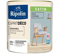 RIPOLIN Peinture murale Esprit déco multi-supports - 0,5 L - Bleu cupcake