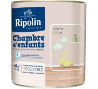 RIPOLIN Peinture murale spéciale chambre d'enfants - 0,5 L - Crème