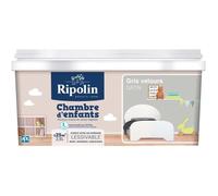 RIPOLIN Peinture murale spéciale chambre d'enfants - Gris velours satin - 2,5 L