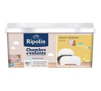 RIPOLIN Peinture murale spéciale chambre d'enfants - Jaune mimosa satin - 2,5 L