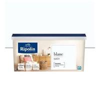 RIPOLIN Peinture Murale Toutes Pieces - Blanc Satin, 2,5L Blanc G