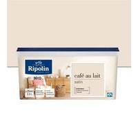 RIPOLIN Peinture Murale Toutes Pieces - Cafe au Lait Satin, 2,5L G