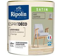 RIPOLIN Peinture murale toutes pièces, Ripolin - Vert Gaspesie Satin, 0,5L