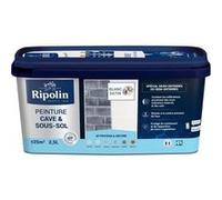 Ripolin Peinture cave & sous-sol intérieur – Satin 2,5 L Blanc – Anti-suintements, microporeuse