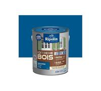 Ripolin Peinture pour bois Intérieur/Extérieur Satin Ultra-couvrant 2,5L Bleu Océan