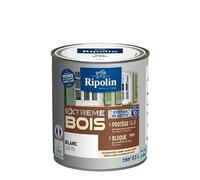 RIPOLIN Peinture pour Bois Intérieur/Extérieur Lessivable Satin Blanc 0,5 L | Peinture pour Boiseries Efficace et Écologique, Haute Protection, Intérieur/Extérieur, Satin