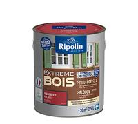 RIPOLIN Peinture pour Bois Intérieur/Extérieur Rouge Vif Ral 3031 * 2,5 L