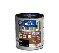 Ripolin Peinture bois Satin Haute Protection 10 ans – Protège et magnifie – Noir 0,5L