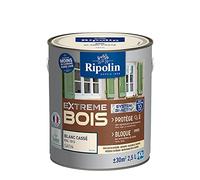 RIPOLIN - Peinture pour Bois Intérieur/Extérieur - Sans Sous-couche Ultra-couvrant - Résiste aux Intempéries, UV et Chocs - Protège et Magnifie - Lessivable - Satin - 2,5L - Blanc Casse