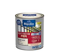 RIPOLIN Peinture pour Fer Extérieur Brillant Blanc Casse Ral 1013 0,5 L