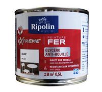 RIPOLIN Peinture pour Fer Extérieur - Blanc Brillant, 0,5L