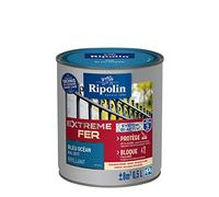 Ripolin Peinture fer extérieur Glycéro antirouille – Sous-couche intégrée, Brillant 0,5L Bleu Océan