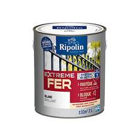 Ripolin Peinture pour fer extérieur Glycéro antirouille – Sous-couche intégrée, Brillant 2 L Blanc