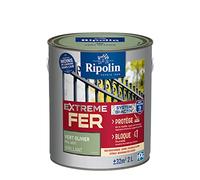 RIPOLIN - Peinture pour Fer Extérieur - Glycéro Antirouille - Sous-couche intégrée - Application directe sur Rouille - Résistante aux Intempéries, UV et Chocs - Brillant - 2L - Vert Olivier RAL 6021