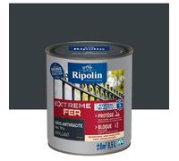 RIPOLIN Peinture pour Fer Extérieur - Gris Anthracite Brillant, 0,5L
