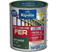 RIPOLIN Peinture pour Fer Extérieur - Vert Basque Brillant 0 25L
