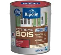 RIPOLIN Peinture pour pour Bois Interieur et Exterieur - Rouge Vif Ral 3031 Satin. 2.5L
